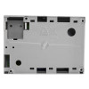 back view of the exitgaurd fire door security alarm showing the plain grey plastic casing and connection slots