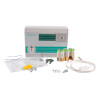 exitguard fire door security alarm showing the main unit, batteries, keys, screws, pins, wire, and instruction leaflet