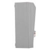 Side view of grey exitgaurd fire door security alarm with smooth surface and white button on right side