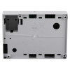 Back view of exitguard fire door security alarm keypad override 12v dc power supply showing connection ports and casing