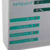 Exitguard fire door security alarm keypad override 12v dc power supply showing labelled mode options and status lights detail