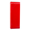 Side view of a red keygaurd key box showing its smooth flat surface and slim rectangular shape