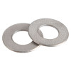 Two Hra2W stainless steel washers front shown on a white background with textured metal surfaces
