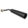 Angled view of frost free horn attachment for 2kg co2 extinguishers showing black cone and metal fitting