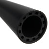 Closeup of the black horn attachment for frost free horn 2kg co2 extinguishers showing the open circular end