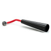 Angled view of a 2kg co2 standard swivel horn with a red curved tube and black horn body