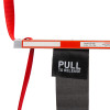 Close-up of Hs2Stfel Firechief 2 Storey Fire Escape Ladder Rung showing red strap and pull to release tag