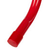 Close-up image of the red Hs2Stfel Firechief 2 Storey Fire Escape Ladder Wall Stopper showing its curved end