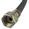 Close-up of the metal fixing on the hose horn 5kg co2 extinguisher hose
