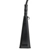 Front view of the black hose horn attachment for a 5kg co2 extinguisher showing handle and nozzle details