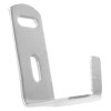 Metal 5kg co2 extinguisher lug bracket shown from front angled view with two mounting holes