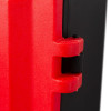 Close-up of the red and black Hs72K Double Extinguisher Cabinet Keybox Hinge showing the hinge joint detail