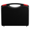 Black case for fire extinguisher adaptor kit nitrogen regulator hose with handle and red clasps