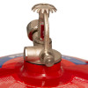Nozzle and valve part of 10kg large automatic powder extinguisher shown in close up