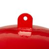 Close up of the hanging bracket on a 6kg automatic powder fire extinguisher