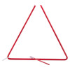 Red alarm triangle with a white support stand shown against a white background