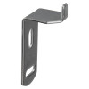 Metal fire point co2 fire extinguisher inverted lug bracket shown from an angled view with two mounting holes visible