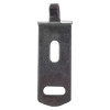 Front view of fire point co2 fire extinguisher inverted lug bracket showing its metal shape with two slots