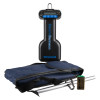 Salter Brecknell Electrosamson digital scales 25kg with blue carrying bag, metal rod, and battery shown together