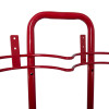 Red bracket part of a double extinguisher trolley bucket shown against a white background