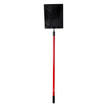 Front view of wild fire beater with a red handle and rectangular black beating surface