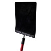 Wild fire beater paddle with a black rectangular striking surface and red handle