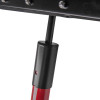 wild fire beater showing the top pole connection with a black metal joint and red pole section