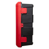 Side view of firechief cabinet 9 kg ltr extinguisher showing red and black rectangular shape with latches
