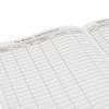 Open fire log book a4 showing inspection record pages with columns for type of blanket location and action taken