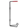 Side view of 600g powder extinguisher bracket with a black frame and red handle grip