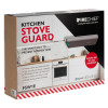 Firechief Kitchen Stove Guard retail box showing the device mounted above a cooker with product features printed on the packaging
