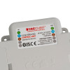 Close-up of a Firechief electrical control unit label showing wiring terminals, ratings, and certification marks