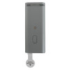 Wall‑mounted metallic heat sensor with a “Remove Before Use” pull tab at the bottom