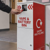 Firechief Vape And Battery Disposal Bin - Vape Being Disposed