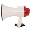 White and red megaphone included in the premium fire warden kit with FireChief branding and wrist strap