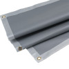Close-up of grey Hsfwbl Light Duty Welding Blanket with silicone coated rippled fabric and metal eyelets on corners