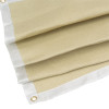 Close-up image of Hsfwbm Medium Duty Welding Blankets with vermiculite coated rippled fabric and white trim with metal grommets