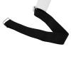Black strap attached to a white mini megaphone shown against a white background