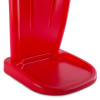 Red single stand red showing the base with a smooth surface and upright support panel
