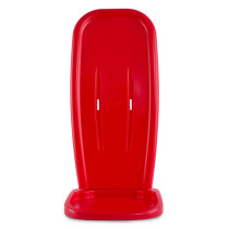 red single stand red shown from the front with a smooth surface and raised edges