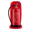 red single stand red holding a red p50 extinguisher with hose and instructions visible