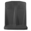 Grey front view of Hshs20Gy Jonesco Double Fire Extinguisher Stand showing its two compartments and smooth surface