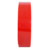 Side view of a circular break glass keybox showing its smooth red exterior surface