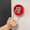 Plastic Break Glass Keybox with Hammer and Chain In-Situ with Action