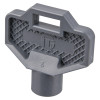 Replacement keys rotationally moulded cabinet shown at an angled view with textured grip and integrated handle
