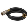 Black hose with metal connectors for nitrogen regulator with hose product
