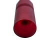 Close-up view of the flat end of a red pump gauge tester