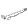 an angled view of the hammer and chain for keyboxes