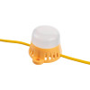 single hispec site light linkable festoon kit 50m light bulb with yellow base and attached cable