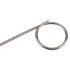 Closeup of a single metal safety pin from the standard fire extinguisher safety pins 50 pack showing the circular ring and straight pin end